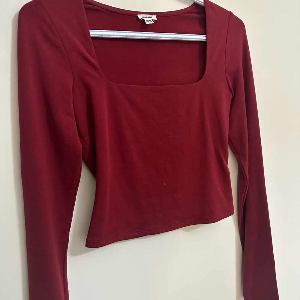 Garage Red Long Sleeve Top - Picture 2 of 3